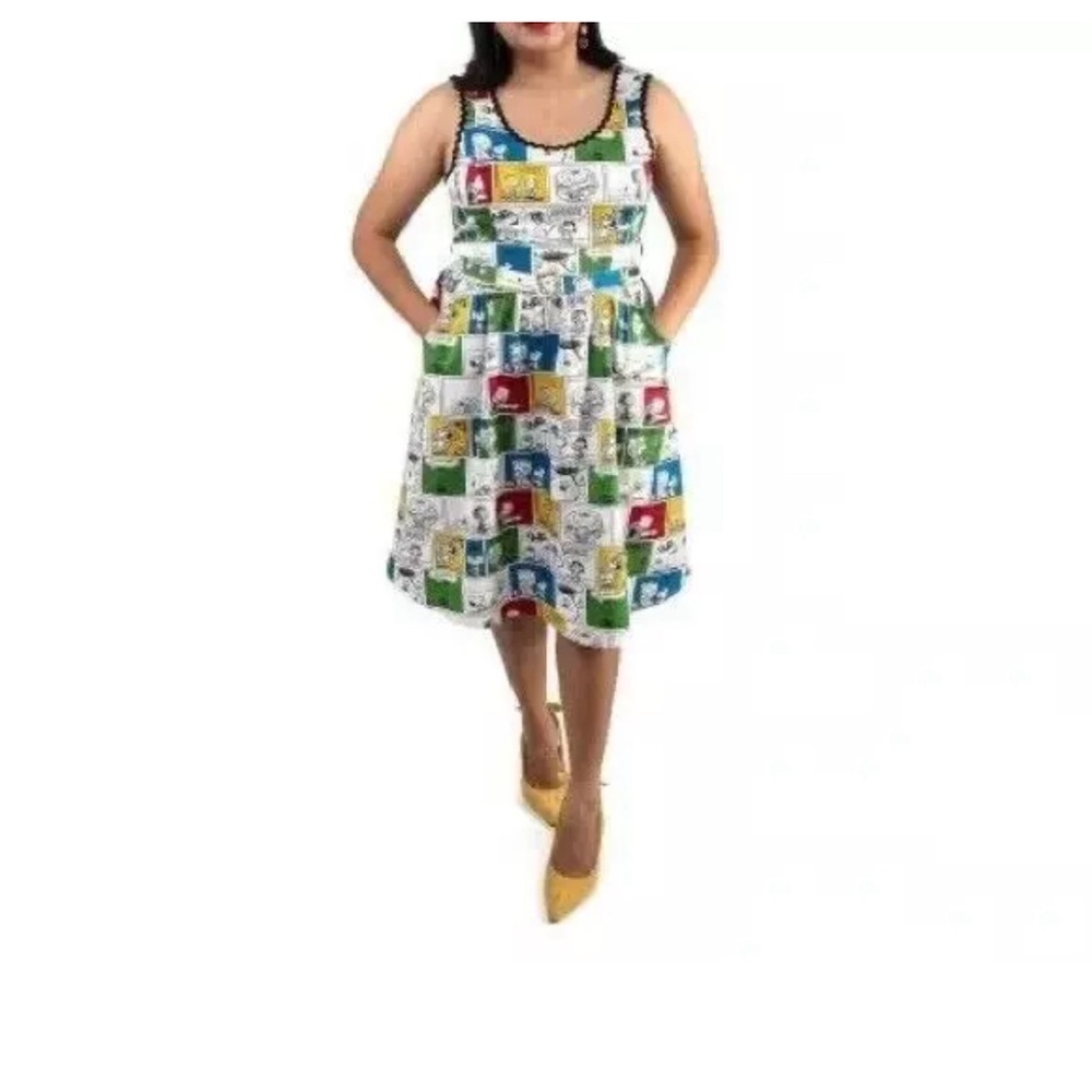 Loungefly Stitch Shoppe The Peanuts Comic Panel Olivia Tank Dress Size XS